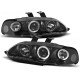 Lampy przód Honda Civic 91-95 Angel Eyes BLACK soczewka ringi LPHO02