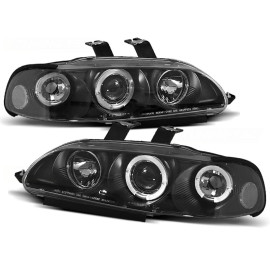 Lampy przód Honda Civic 91-95 Angel Eyes BLACK soczewka ringi LPHO02