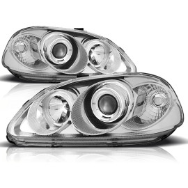 Lampy przód Honda Civic 95-99 clear Angel Eyes CHROM soczewka ringi LPHO04