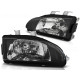Lampy przód Honda Civic 91-95 clearglass BLACK LPHO15