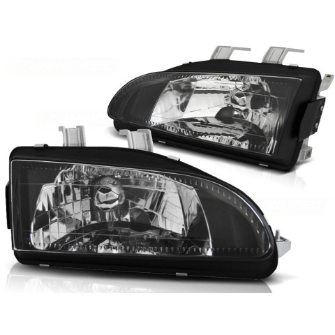 Lampy przód Honda Civic 91-95 clearglass BLACK LPHO15