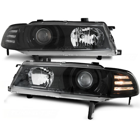 Lampy przód Honda Prelude 92-97 BLACK soczewki LPHO11