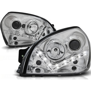 Lampy przód Hyundai Tucson diodowe CHROM LED - LPHU04