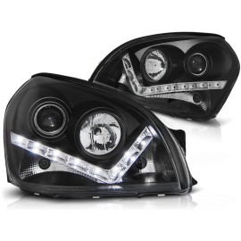 Lampy przód Hyundai Tucson diodowe BLACK LED - LPHU05