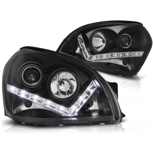 Lampy przód Hyundai Tucson diodowe BLACK LED - LPHU05