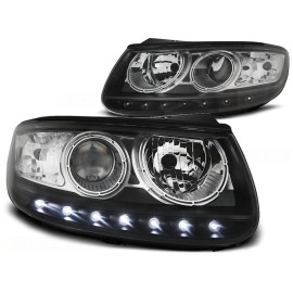 Lampy przód Hyundai SANTA FE 06-11 DAYLIGHT BLACK LED LPHU03