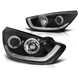 Lampy przód Hyundai Tucson IX35 - BLACK LED TubeLight LPHU07