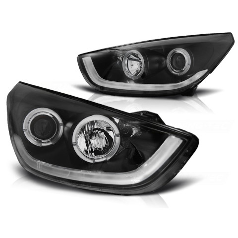 Lampy przód Hyundai Tucson IX35 - BLACK LED TubeLight LPHU07