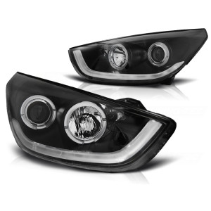 Lampy przód Hyundai Tucson IX35 - BLACK LED TubeLight LPHU07