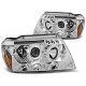 Lampy przód JEEP GRAND CHEROKEE 99-05 CHROM Angel Eyes LPCH03