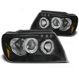 Lampy przód JEEP GRAND CHEROKEE 99-05 BLACK Angel Eyes LPCH04