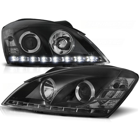 Lampy przód Kia Ceed - BLACK LED diodowe - LPKI02