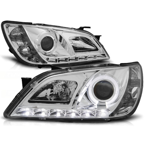 Lampy przód Lexus IS 01-05 Soczewki CHROM LED DIODY LPLE01