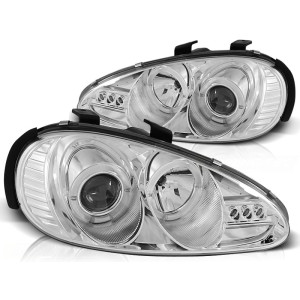 Lampy przód Mazda MX3 91-98 clear Angel Eyes CHROM soczewka ringi LPMA01