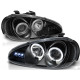 Lampy przód Mazda MX3 91-98 clear Angel Eyes BLACK soczewka ringi LPMA02
