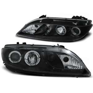 Lampy przód Mazda 6 02-07 BLACK LED + RING LPMA04