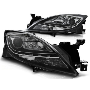 Lampy przód Mazda 6 II - LED BLACK diodowe LPMA07