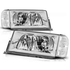 Lampy przód Mercedes 190 82-93 clear CHROM LPME20