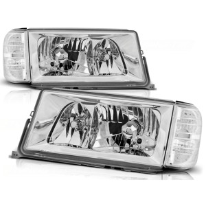 Lampy przód Mercedes 190 82-93 clear CHROM LPME20