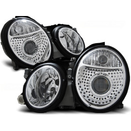 Lampy przód Mercedes CLK W208 clear CHROM soczewka LPME05 DEPO