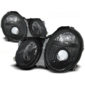 Lampy przód Mercedes CLK W208 clear BLACK soczewka LPME22 DEPO