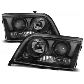 Lampy przód Mercedes C-klasa W202 clear BLACK soczewka LPME42