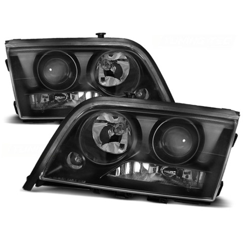 Lampy przód Mercedes C-klasa W202 clear BLACK soczewka LPME42
