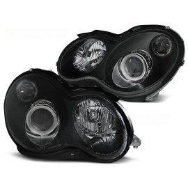 Lampy przód Mercedes C-klasa W203 clear BLACK soczewki FK LPME81
