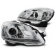 Lampy przód Mercedes C-klasa W204 07-10 CHROM LED diodowe LPME88