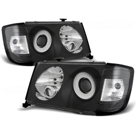Lampy przód Mercedes E-klasa W124 85-93 clear BLACK soczewki LPME06