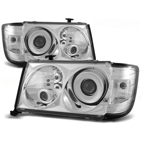 Lampy przód Mercedes E-klasa W124 93-95 clear CHROM soczewka LPME23