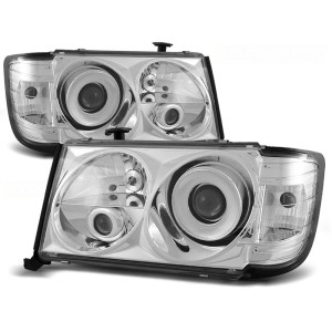 Lampy przód Mercedes E-klasa W124 93-95 clear CHROM soczewka LPME23