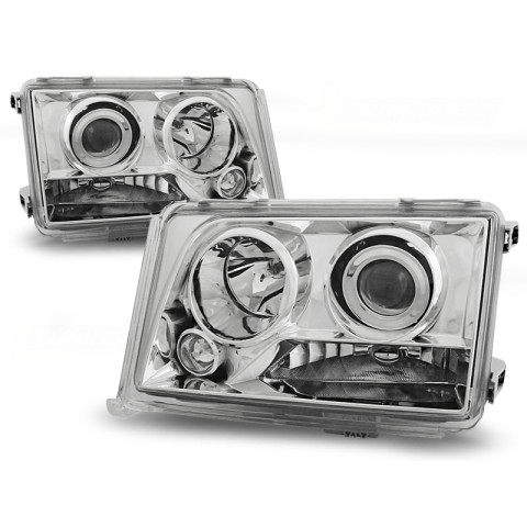Lampy przód Mercedes E-klasa W124 93-95 clear CHROM soczewki LPME48