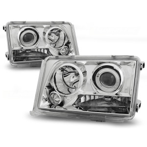 Lampy przód Mercedes E-klasa W124 93-95 clear CHROM soczewki LPME48