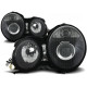 Lampy przód Mercedes E-klasa W210 95-99 clear BLACK soczewki DEPO LPME09