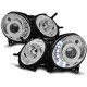 Lampy przód Mercedes E-klasa W211 02-06 CHROM LED - diodowe LPME57