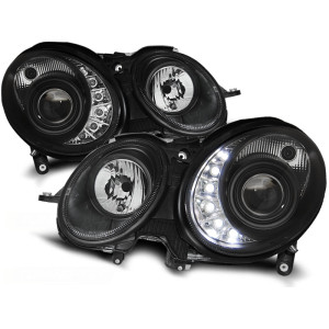 Lampy przód Mercedes E-klasa W211 02-06 BLACK LED - diodowe LPME58
