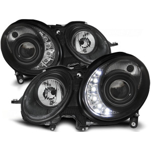 Lampy przód Mercedes E-klasa W211 06-09 BLACK LED - diodowe LPME60