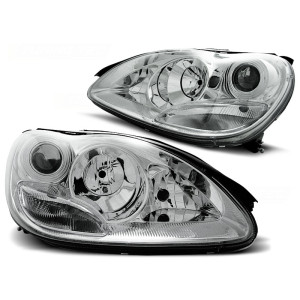 Lampy przód Mercedes S-klasa W220 02-05 CHROM XENON D2S soczewkowe LPME35