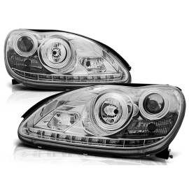 Lampy przód Mercedes S-klasa W220 98-05 CHROM LED diodowe LPME51