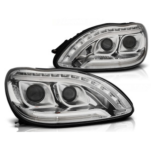 Lampy przód Mercedes S-klasa W220 CHROM LED diodowe LPME96
