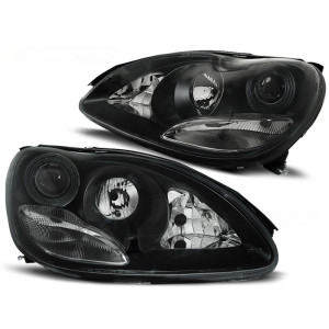 Lampy przód Mercedes S-klasa W220 98-05 BLACK H7 soczewkowe LPME66