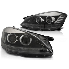 Lampy przód Mercedes S-klasa W221 Xenon LED BLACK diodowe LPMEA2
