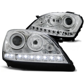 Lampy przód Mercedes M-klasa W164 ML CHROM LED diodowe H7 LPME63 DEPO