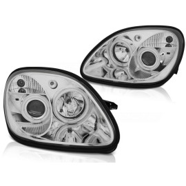 Lampy przód Mercedes SLK 96-00 Angel Eyes CHROM soczewki ringi LPME14