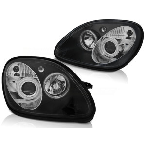 Lampy przód Mercedes SLK 96-00 Angel Eyes BLACK soczewki ringi LPME15