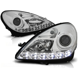 Lampy przód Mercedes SLK 04-11 - diodowe CHROM LED - LPME37