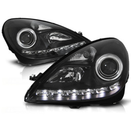 Lampy przód Mercedes SLK 04-11 - diodowe BLACK LED - LPME38