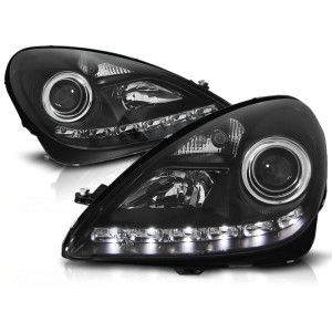 Lampy przód Mercedes SLK 04-11 - diodowe BLACK LED - LPME38
