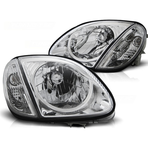 Lampy przód Mercedes SLK 96-04 clearglass CHROM LPME75 DEPO